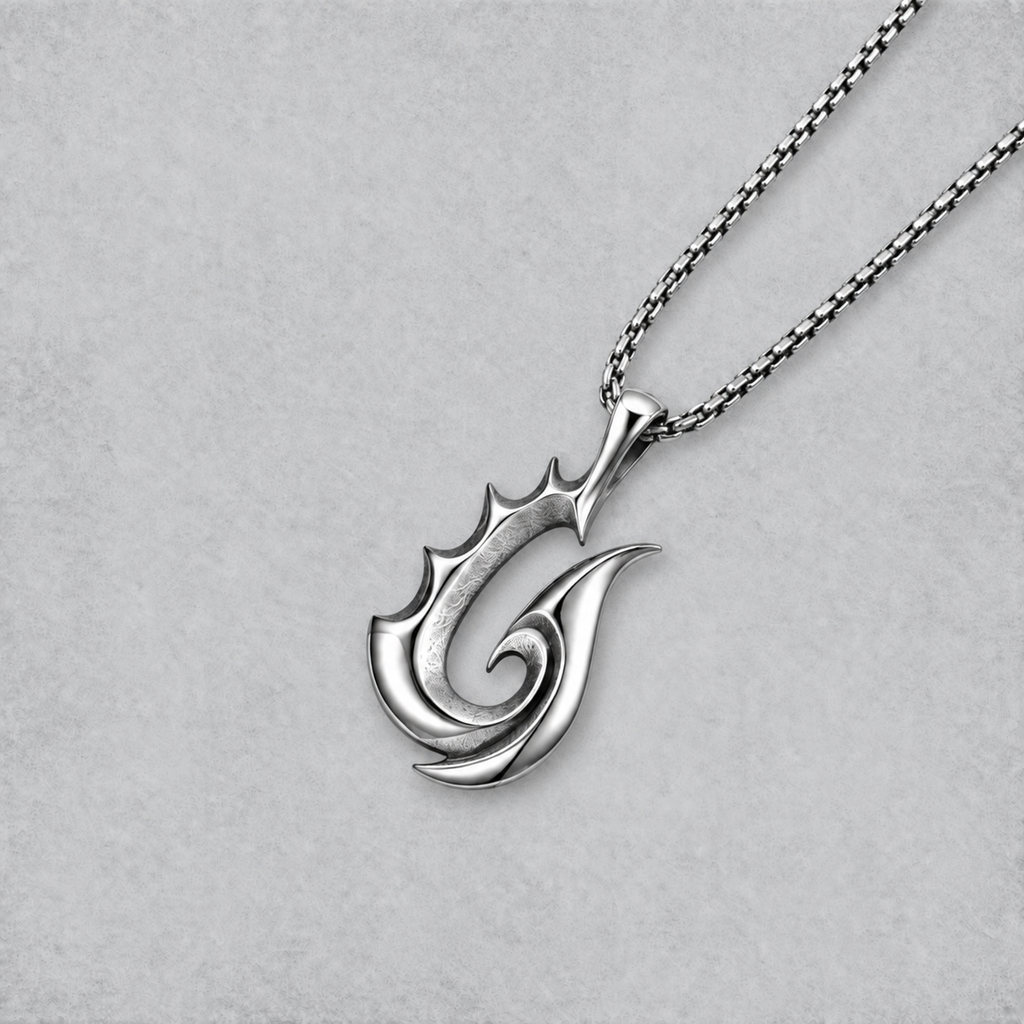 Stainless Steel Fish Hook Necklace – Premium Finish