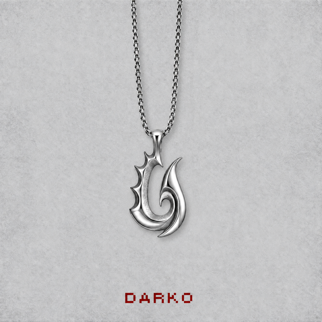Stainless Steel Fish Hook Necklace – Premium Finish
